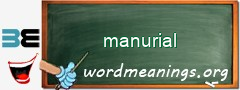 WordMeaning blackboard for manurial